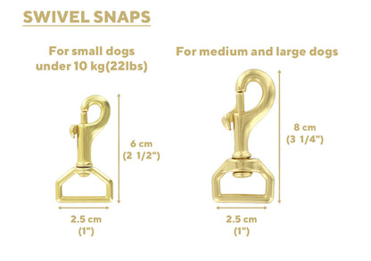 Two Sizes of Swivel Snap.