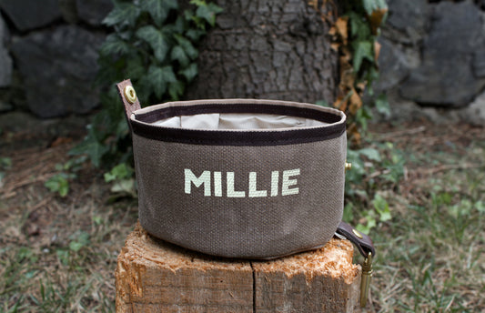 Collapsible Travel Dog Bowl | Portable, Foldable & Personalized